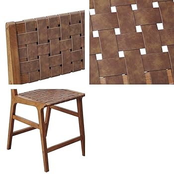 Amazon.com: Faux Leather Woven Counter Stool 24